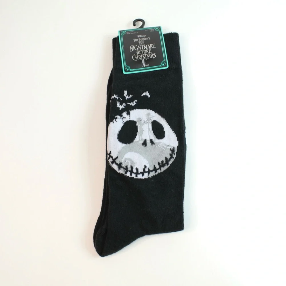 The Nightmare Before Christmas Black Socks Size 10-13 (1 Pair) - NEW